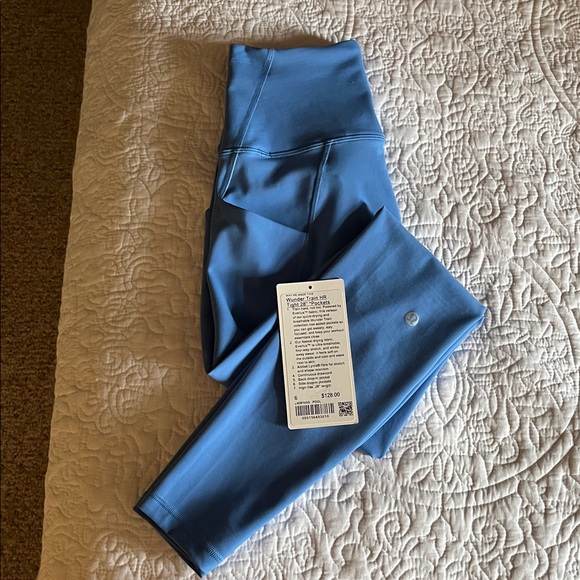 New Blue Wunder Train HR Tight 28” with Pockets Size 6, Color: Pool - Picture 5 of 14